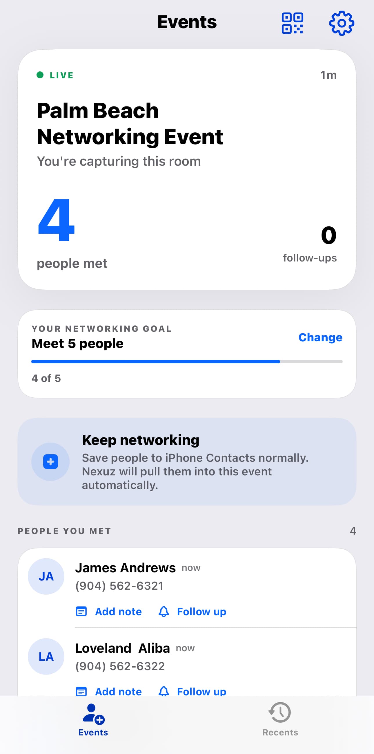 Nexuz live event showing captured people